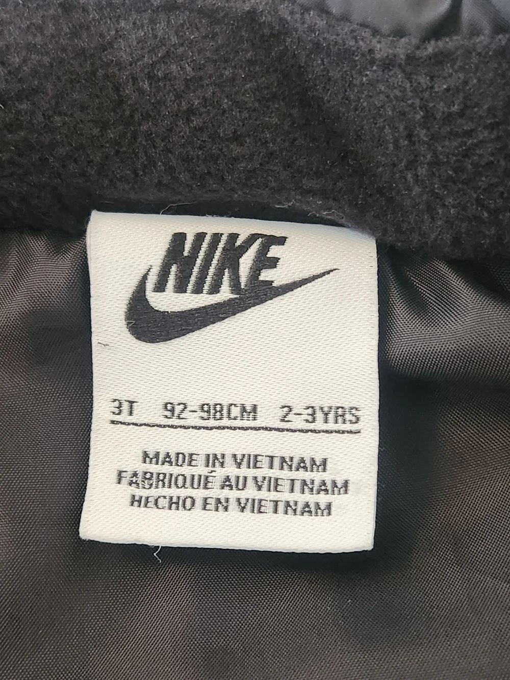 Nike Black and Gray Puffer Vest Size 3T